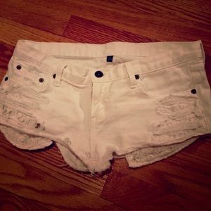 Cute little white LF Jean shorts